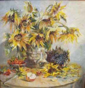 Подсолнухи. Холст, масло