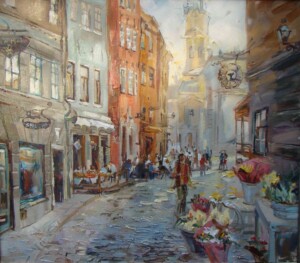Улочки Стокгольма. Холст, масло