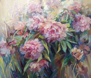 Пионы. Холст, масло