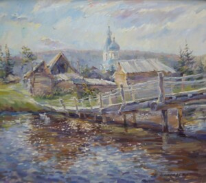 Деревенский пейзаж. Родная деревня. Кочергино