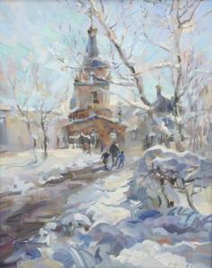 Дорога к храму. Этюд, 2017 год